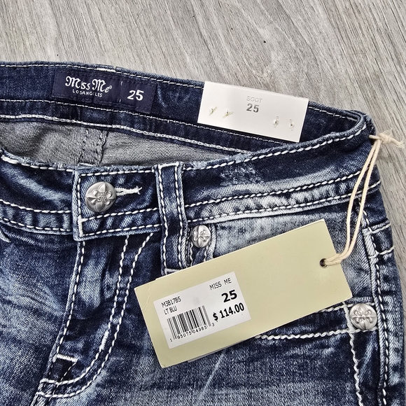 Miss Me Women's Faded Blue Boot Cut Jeans - Picture 8 of 9